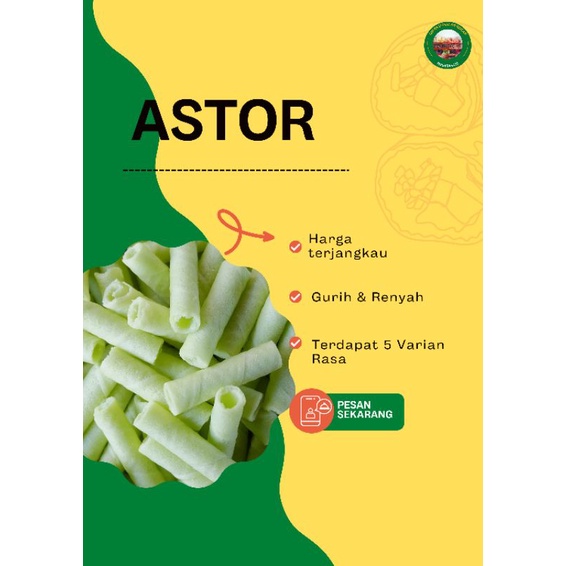 

Astor/Astor coklat/Astor pandan/Astor strawberry/ Astor bluberry /Astor cream Vanila