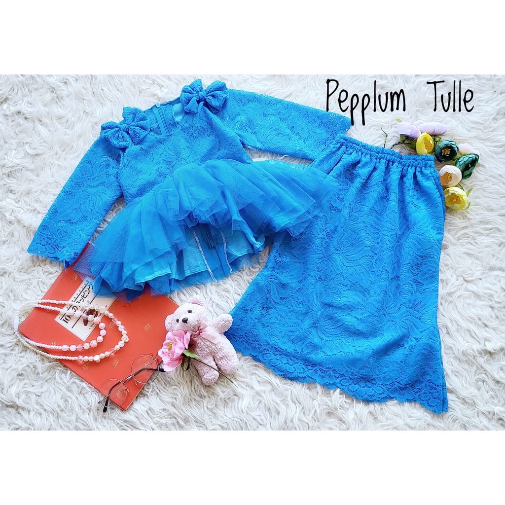 Kebaya Pepplum Tulle Anak Unik/Baju Adat/Kebaya Anak