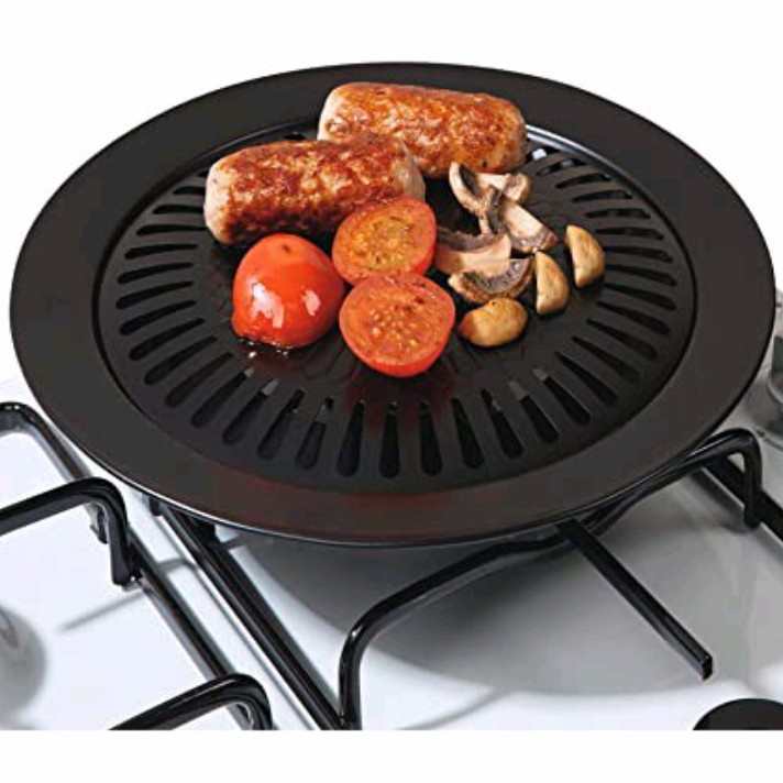 Pemanggang BBQ / Alat panggang Ultra Grill Pan Plate Smokeless 32cm Portable