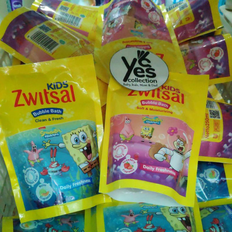 Zwitsal kids refill 250 ml bubble bath beauty active boboi boy sabun mandi cair anak buah kid refil