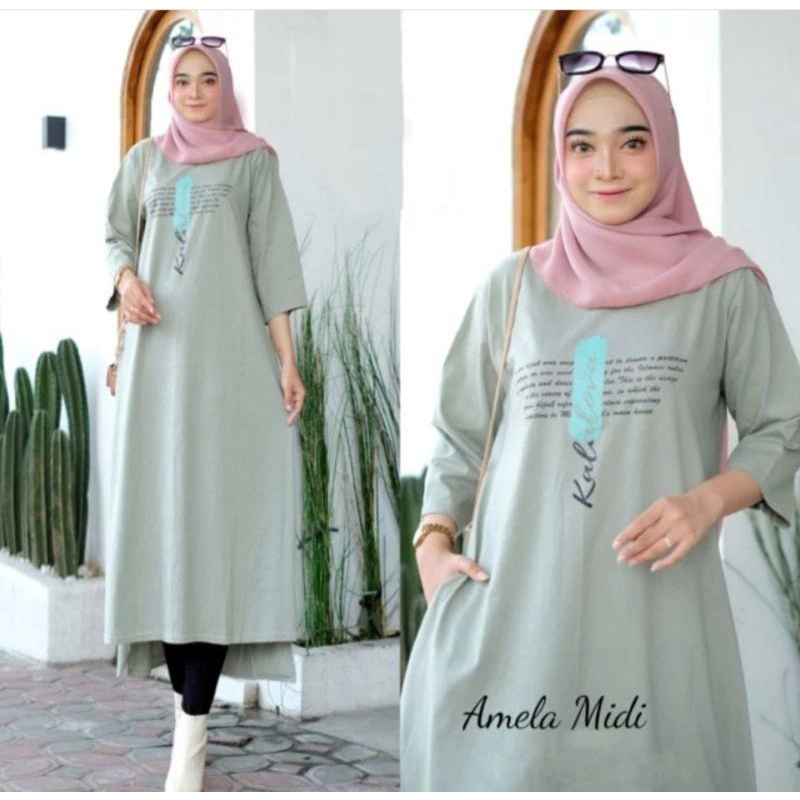 AMELA MIDI DRESS//DRESSTERBARU//TUNIKTERLARIS//MIDIDRESSTERLARIS2022