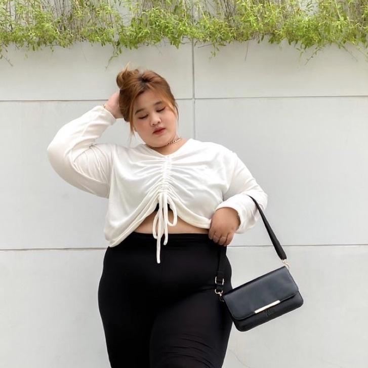 Trend - CLARA CROP SHIRT/ BAJU CROP JUMBO/ CROP JUMBO/ BAJU CROP BIG SIZE/ ATASAN CROP JUMBO/ ATASAN