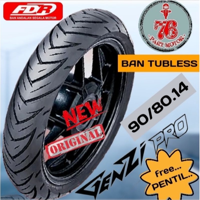 BAN TUBELESS FDR GENZI/GENZI PRO 90/80.14 FREE PENTIL