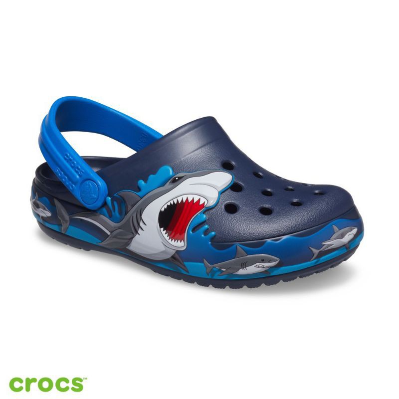 SENDAL ANAK FUN LAB SHARK CLOG KIDS and JUNIOR / SANDAL ANAK CROC SHARK HIU CROCS