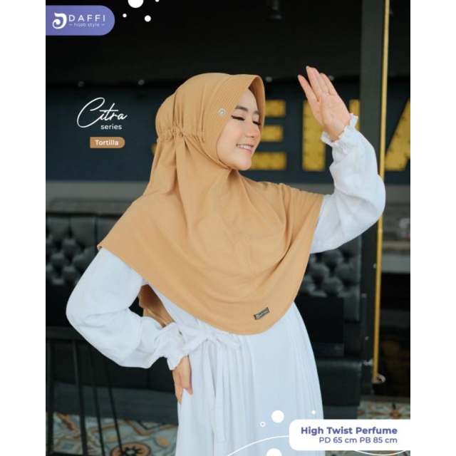 Hijab Ori Daffi CITRA / jilbab tali serut/ khimar daily