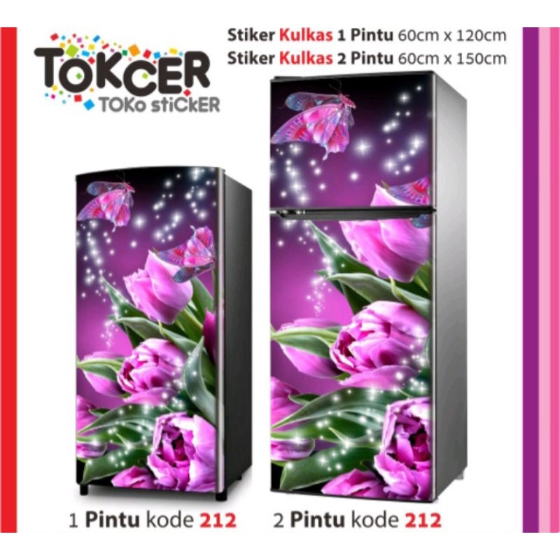 STIKER Kulkas 1 Pintu dan STICKER Kulkas 2 Pintu] Motif Terbaru _