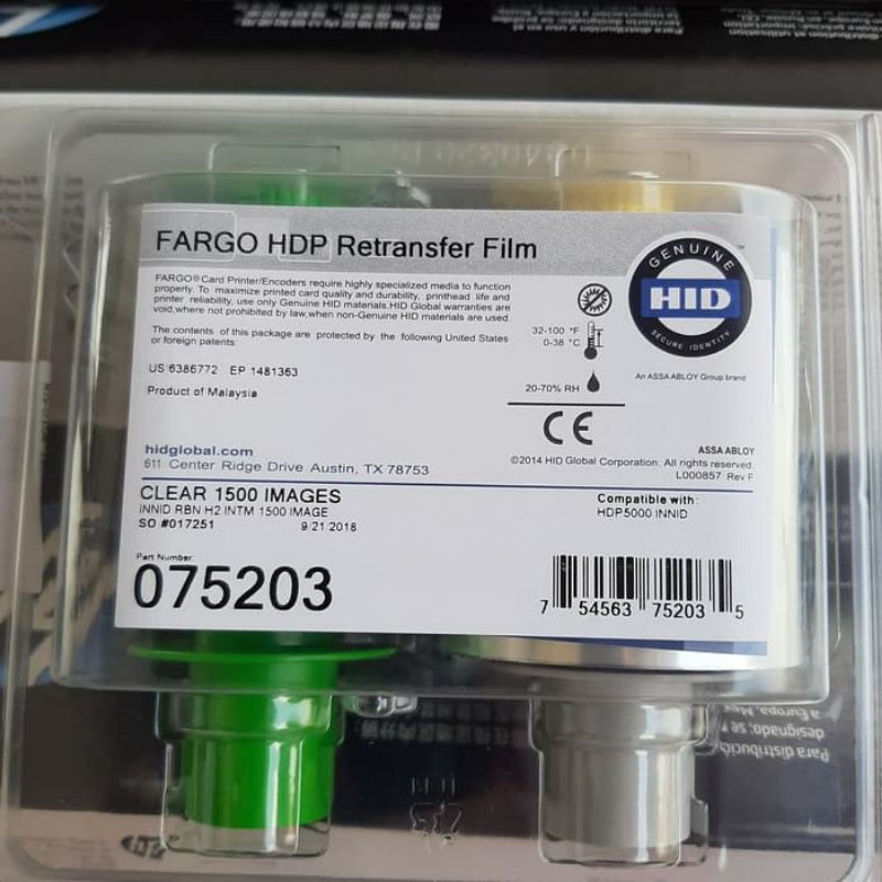 Ribbon Fargo Retransfer Film HDP 5000  PN:075203