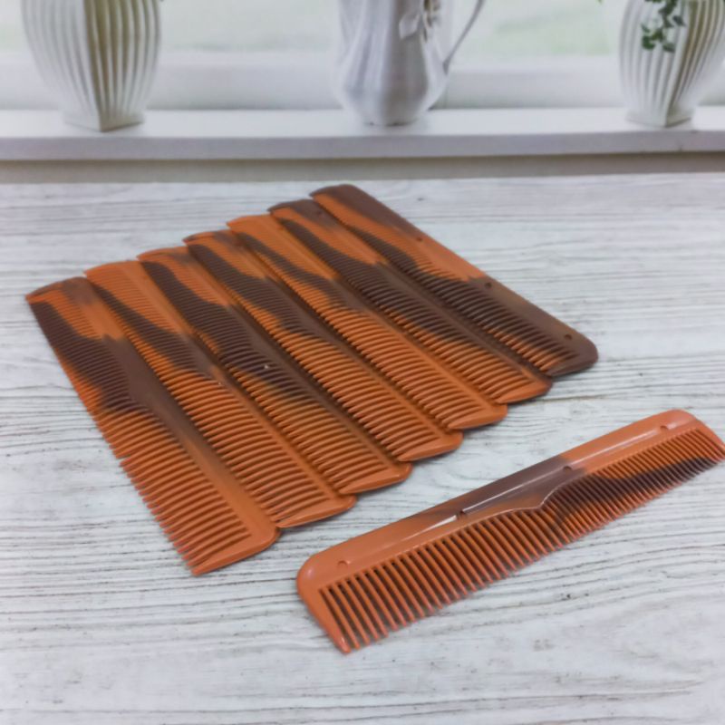 Sisir Saku Full 13Cm Coklat Isi 12Pcs