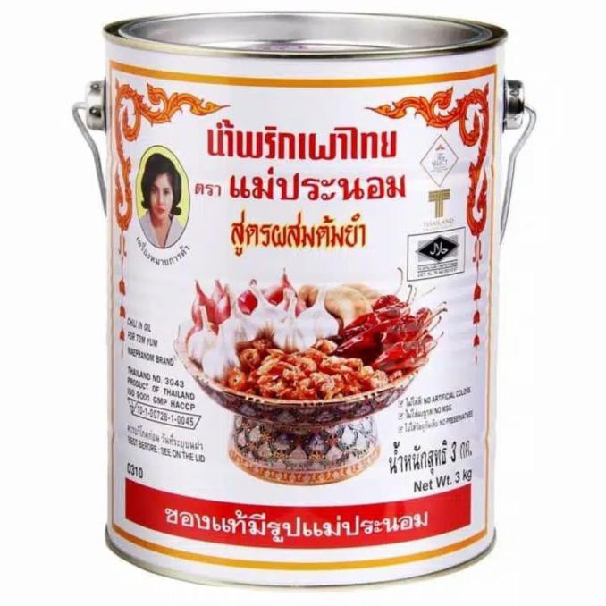 

BISA COD Mae Pranom Chili in Oil for Tom Yum 3KG Bumbu Masak Thai Tom Yam 3 KG SPECIAL Kode 843
