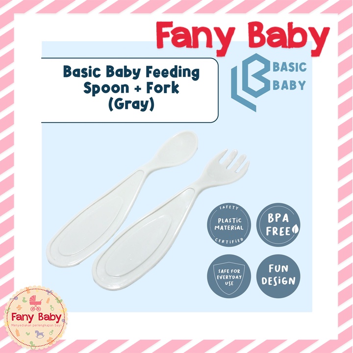 BASIC BABY FEEDING SPOON AND FORK