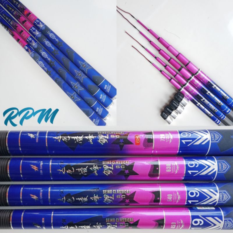 Tegek Daiwa Seiko Classical 6H 8H 19T Import Free Ujung Free Pipa PVC