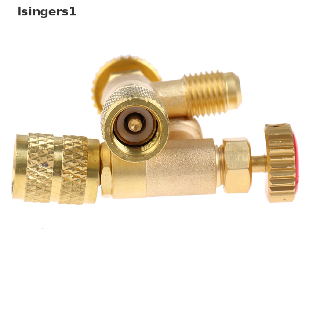 (lsingers1) Adapter Katup Pengaman Ac R410A R22 1 / 4 &quot;5 / 16&quot;