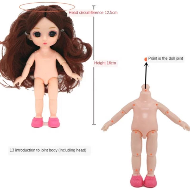 Boneka Lovely doll Korea Cute | Bertekuk 3D 17CM box