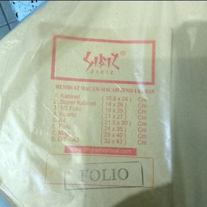 

Amplop Cokelat F4 / Amplop Cokelat Folio Zibiz Pcs