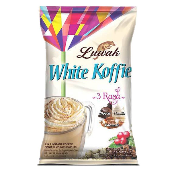 

Kopi Luwak White Koffie 3 Rasa 10Sx 20 G