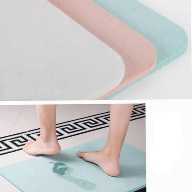 Keset Kaki Diatomite Anti Slip Keset kaki Cepat kering Bath Mat