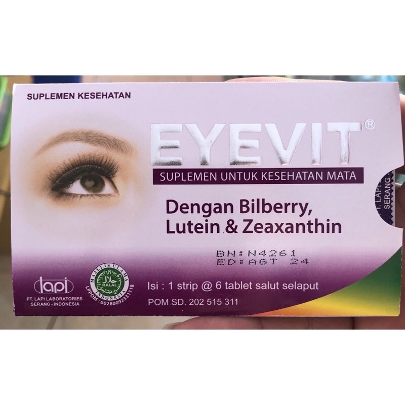 Eyevit Vitamin Mata / Eyefit Vitamin Mata /eyevit mata / eyevit / eyevit tablet / eyevit strip isi 6