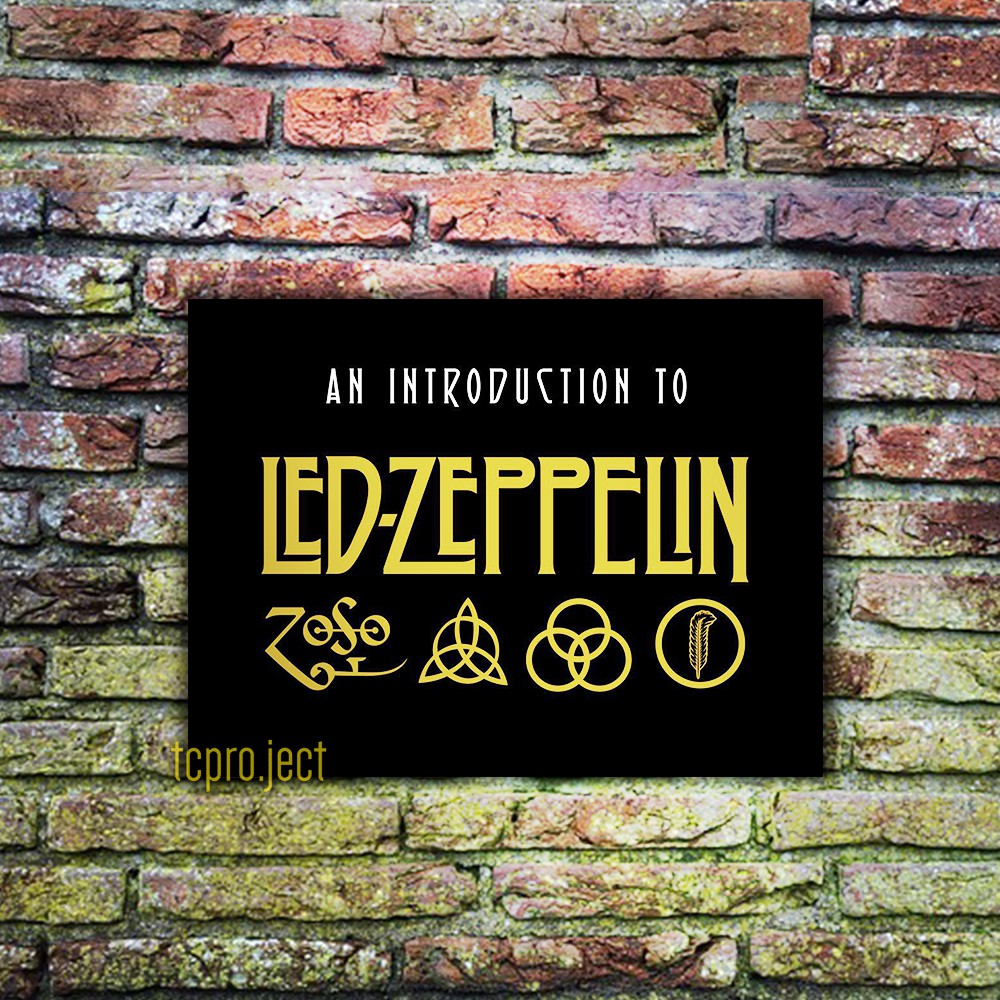LED ZEPPELIN AN INTRODUCTION POSTER - DEKORASI RUMAH HIASAN DINDING POSTER KAYU
