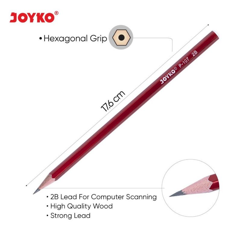 Pensil 2b Joyko Metalic P-107