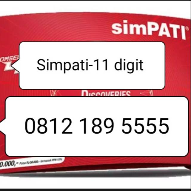Simpati 11 digit kwarted 5555