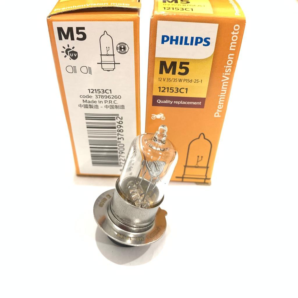 LAMPU DEPAN BOHLAM HALOGEN MOTOR PHILIPS ESSENTIAL MOTOR 18 25 35 WATT