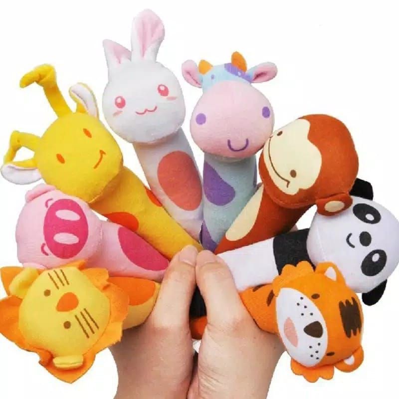 Original Mainan Rattle Stick Genggam Bunyi  untuk Bayi lucu karakter