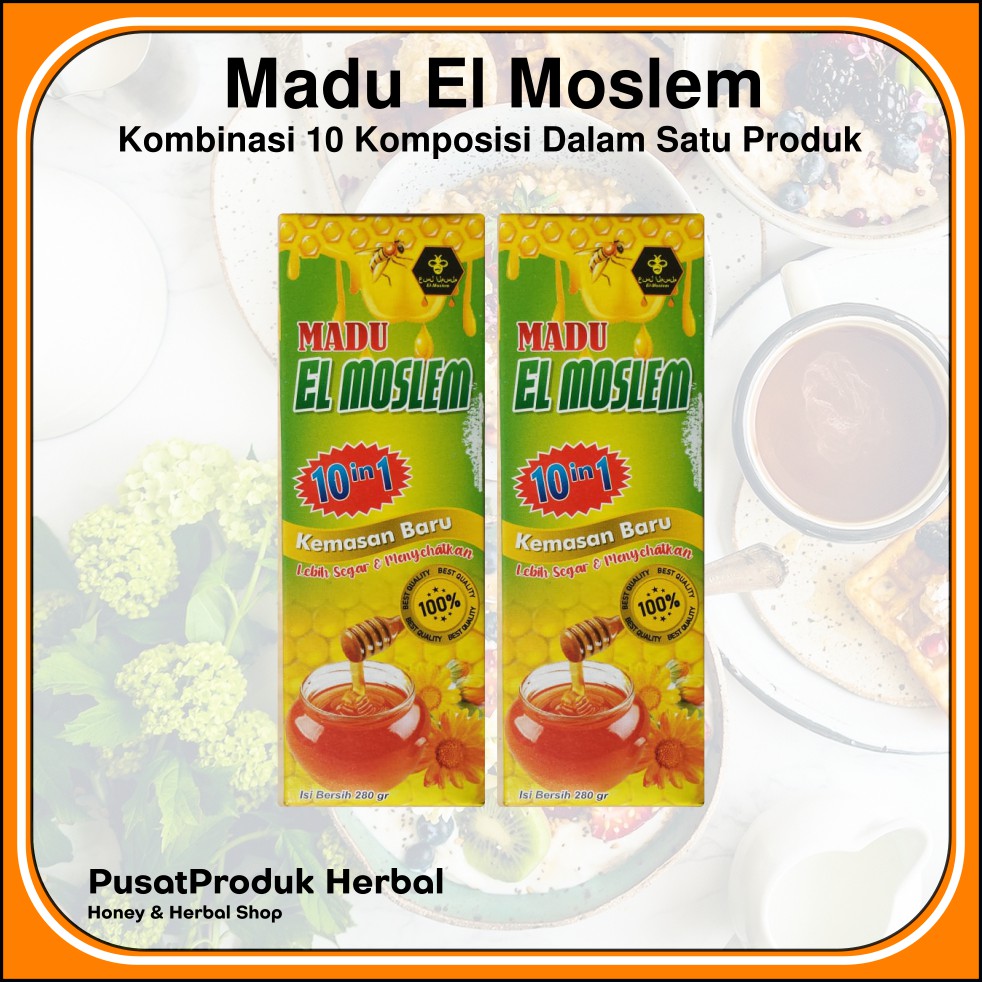 

Madu Batuk Herbal Mujarab 2 Botol Madu El Moslem 10 in 1 Lebih Segar Dan Menyehatkan - Perpaduan Dari Madu, Jahe, Zaitun