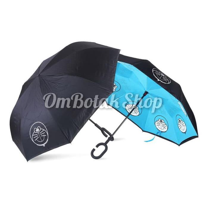 BARU PAYUNG HUJAN OK TERBALIK DORAEMON KARAKTER ANAK REVERSE INVERTED UMBR