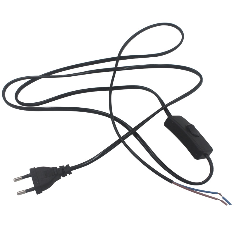 Kabel Buntung Saklar ON OFF AC Colokan Listrik 1.8 Meter Power Steker Switch Lampu Hias Belajar