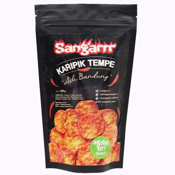 

TEMPETATION by Sangarrr (kripik tempe) kelas Teri Pedas dan Gurih 110 Gram