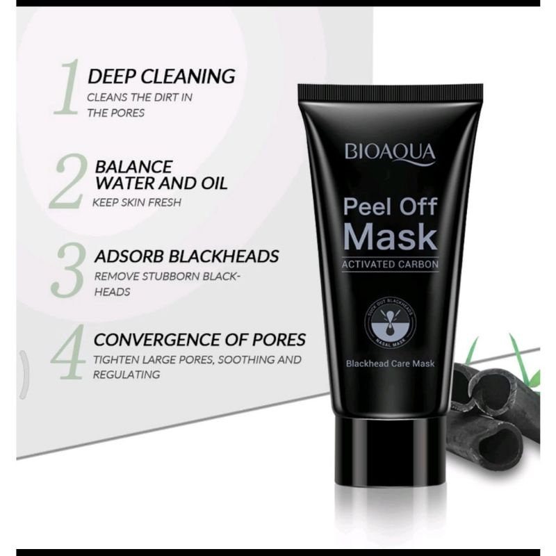 BIOAQUA masker peel off Mask Charcoal Anti-Blackhead mask 60g BPOM