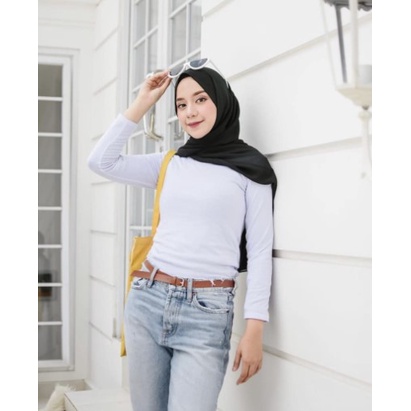 Iseven p ONECK PJ | KAOS INNER MANSET OBLONG WANITA DENGAN LEHER ONECK