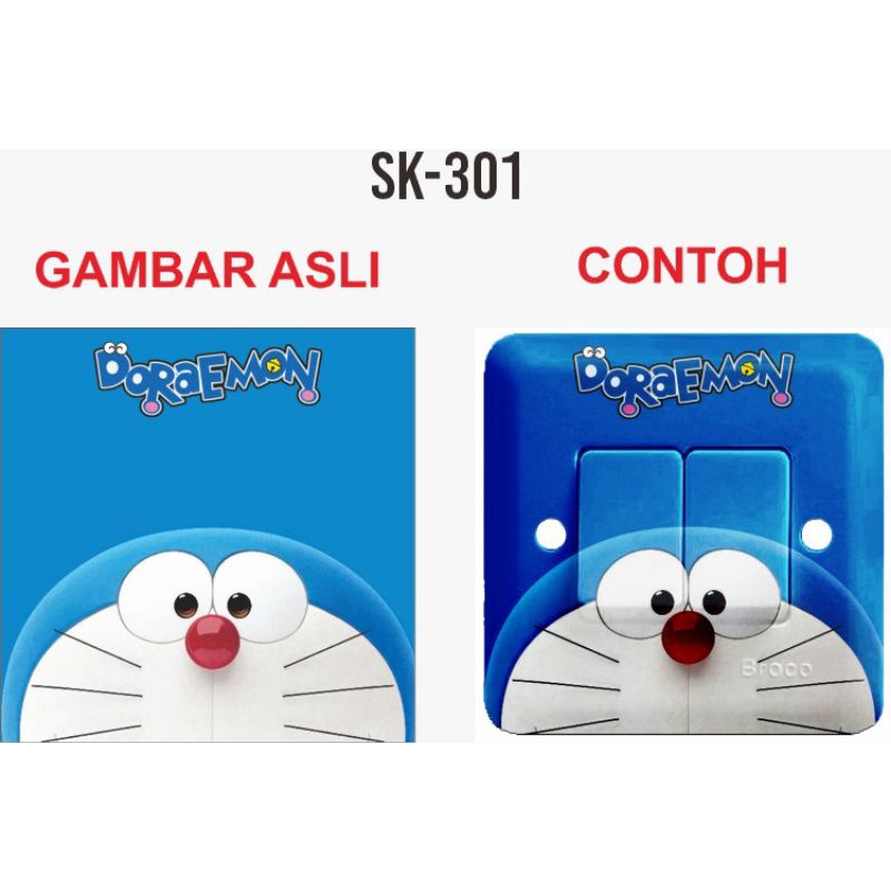 Sticker / Stiker Saklar Tombol Lampu Motif Karakter Emon