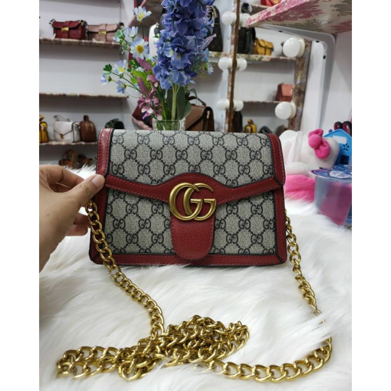 tas wanita gu cci guccii marmont shoulder bag selempang branded import mewah size 26 medium