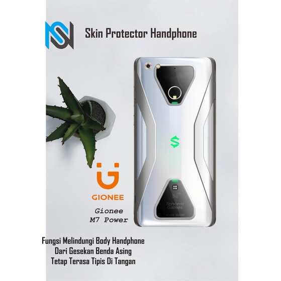 Isi 2pcs Garskin Hp Gionee M7 Power Motif shark - Free Custom Motif