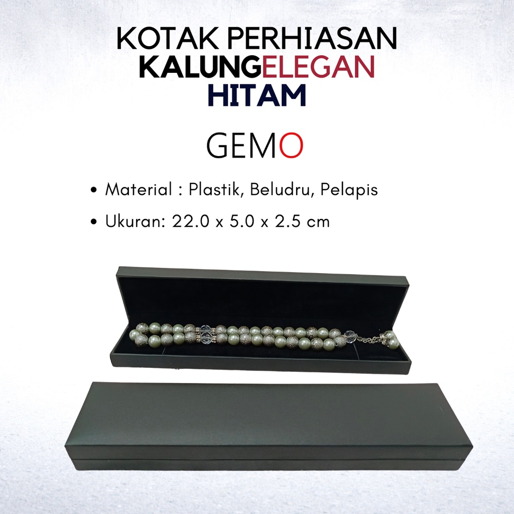 Kotak Perhiasan Elegan Hitam Set , Box Cincin, Kalung, Gelang, Anting, Liontin, Tempat Jewelry Murah, Unik, Lucu untuk Tempat Wadah Seserahan / Akad Pernikahan / Hantaran Tunangan Harga Paling Cocok untuk Aksesoris Emas Berlian/ Perak Permata