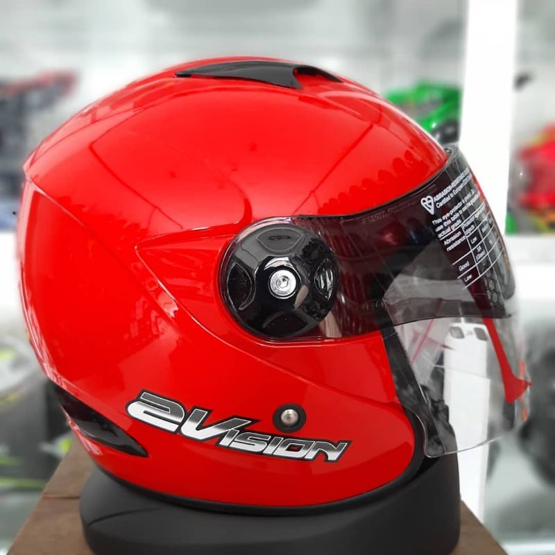 HELM KYT 2 VISION FIRE RED ORI KYT 2VISION RED FIRE KYT 2 VISION MERAH KYT 2 VISOR KYT 2VISOR MURAH