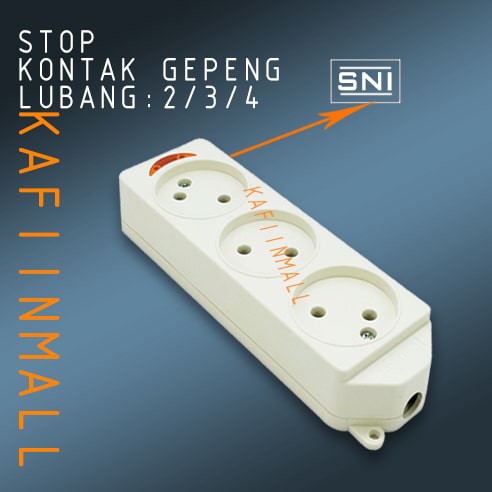 STOP KONTAK GEPENG 2/3/4 LUBANG / TERMINAL KUNINGAN / COLOKAN LISTRIK