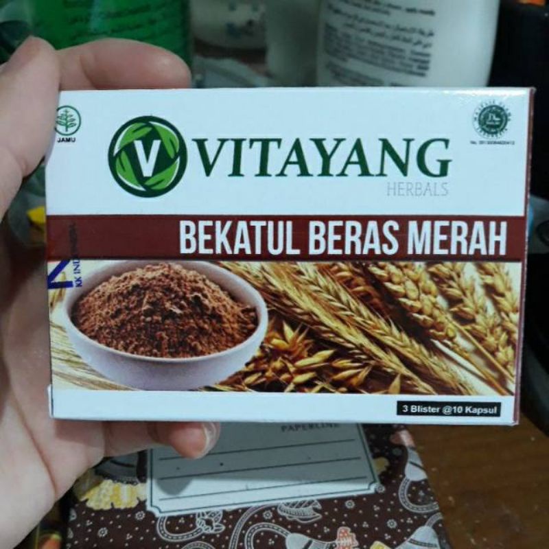 Vitayang Bekatul Beras Merah Obat Herbal kolesterol dan Darah tinggi suplemen kolesterol alami kk Indonesia