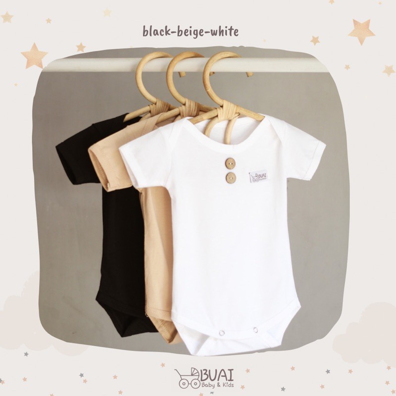 BUAI- Baju bayi JUMPER / ROMPER / JUMSUIT / HARGA PROMO-BL-BE-WH