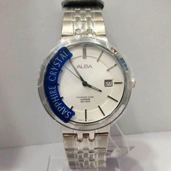 Jam Tangan Alba Pria AS9D83 Silver Original Garansi Resmi