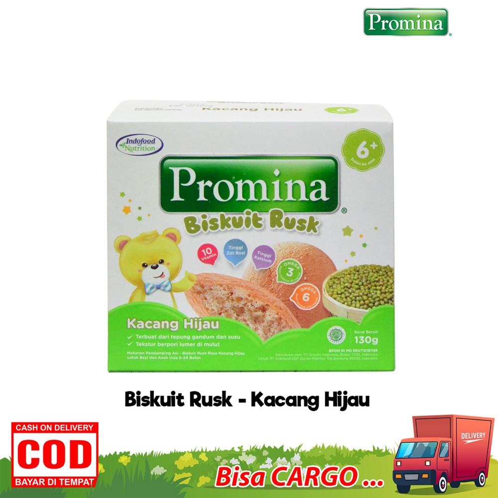 Promina Biscuit Rusk Camilan Bayi 6-24 Bulan 130Gram Biskuit Bayi