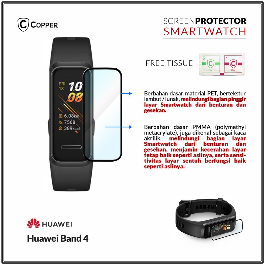 Huawei Band 4 - COPPER Polymer Nano PMMA