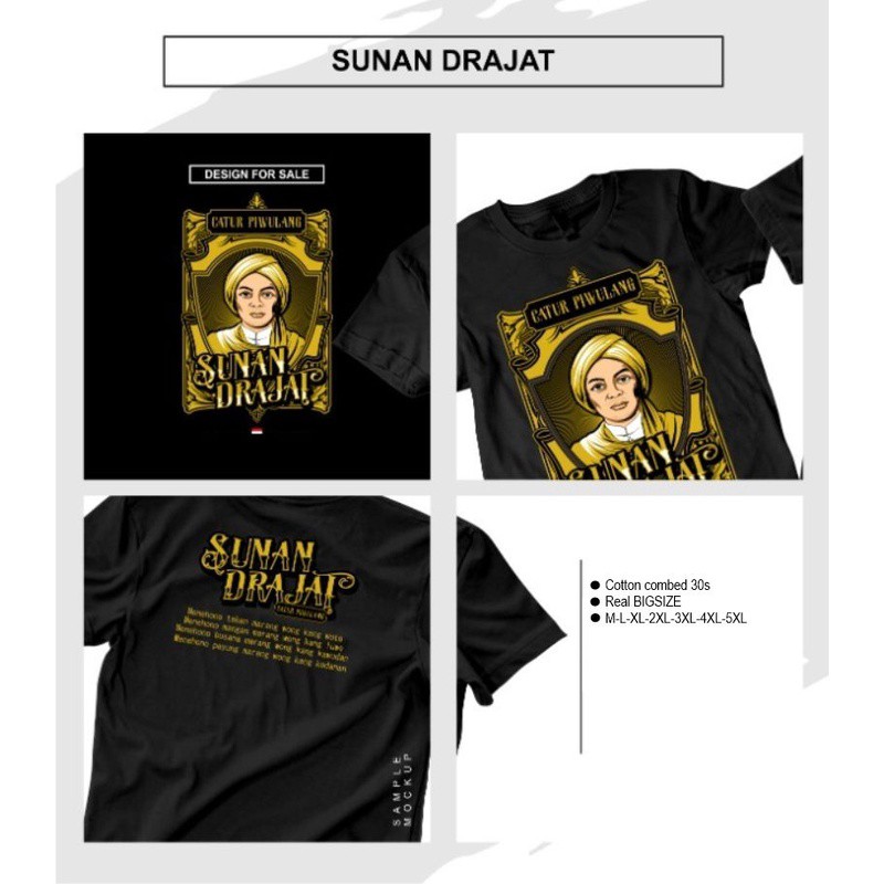 KAOS DAKWAH ISLAMI SUNAN DRAJAT BIG SIZE UKURAN JUMBO ALL SIZE M L XL 2XL 3XL 4XL 5XL 6XL