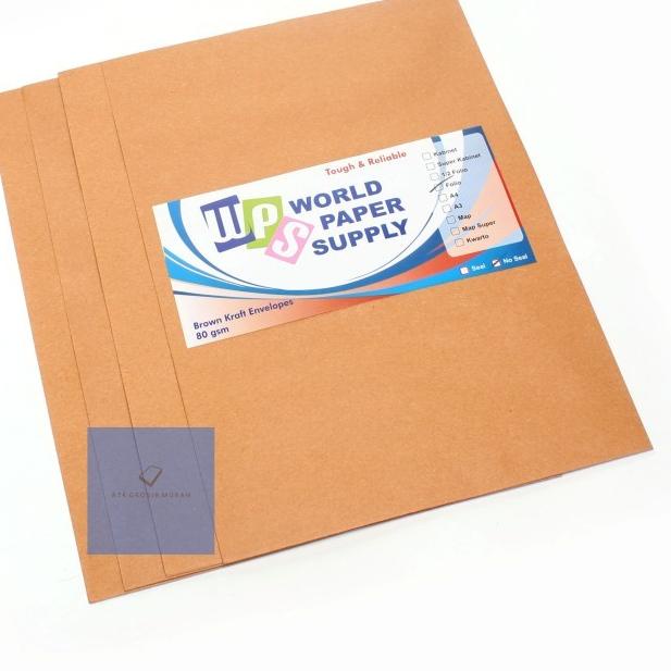 

✮ KHUSUS GOSEND!! Amplop Coklat Ukuran Folio WPS ( 23,5 x 34,5 cm ) ✼