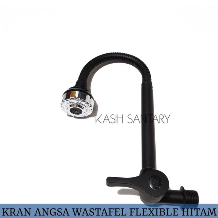 Kran angsa flexible hitam/ kran air cuci piring hitam/ kran wastafel sink black/ kran air cuci pirin