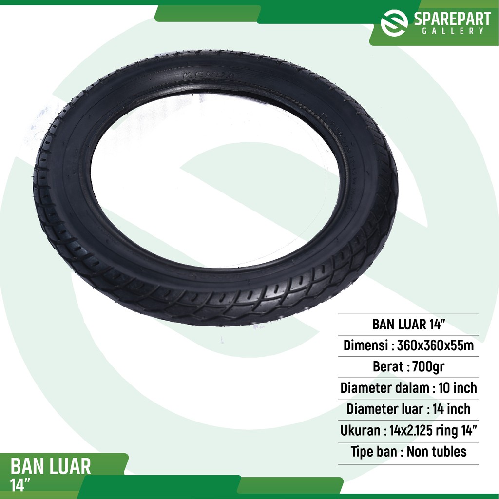 Ban luar 14inch (14x2.125) ring14