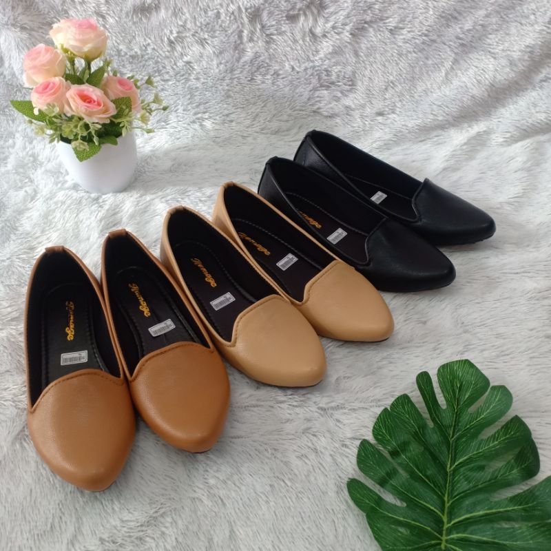 SEPATU WANITA FLAT SHOES SOL KARET H02 SIZE 37 / 44