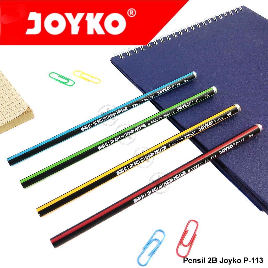 

Joyko Triangular Pensil 2B Polos P-113 Hitam Warna