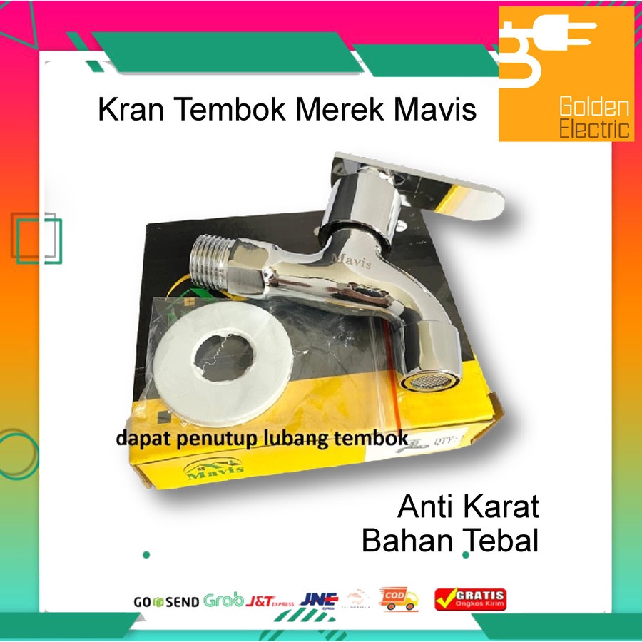Kran Keran Air Tembok 1/2 inch Stainless Steel Anti Karat Chrome 1/2&quot;